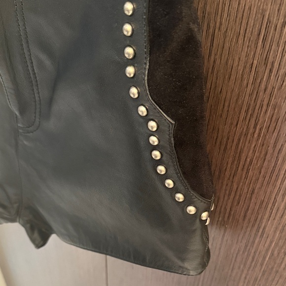 🖤 Understated Leather Studded Combo Shorts in Black 🖤NEW - Picture 10 of 16